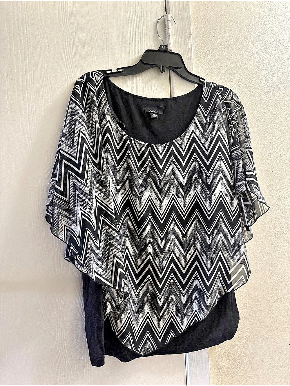 ALYX Women's Geometric Tunic Black & White Size 2X NWT